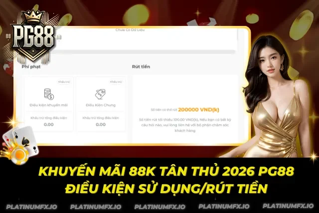 Giới hạn sử dụng và rút tiền theo điều kiện của PG88